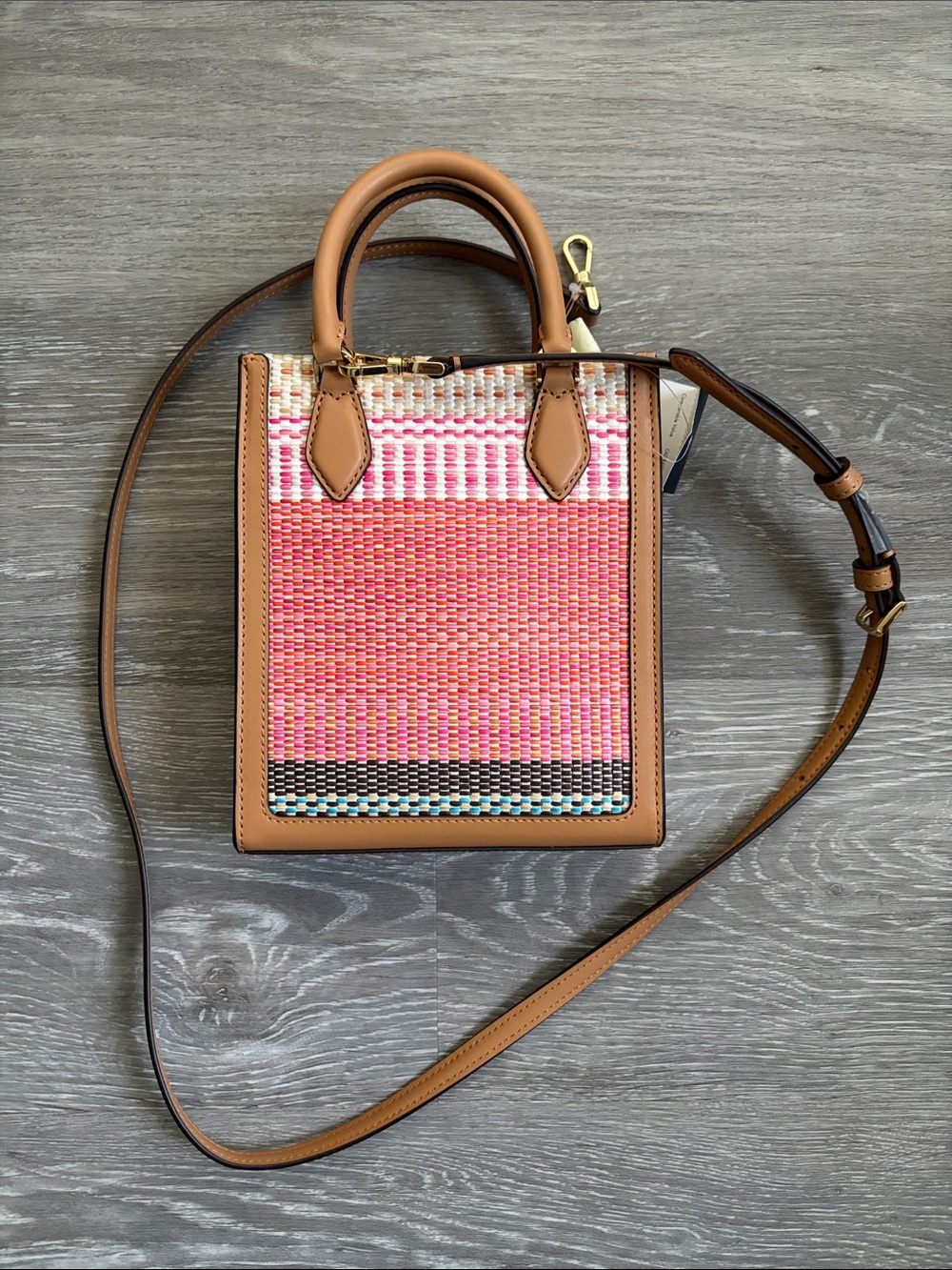 Kate Spade Ellie Mini Multi Straw Crossbody, NWT - Picture 3 of 8